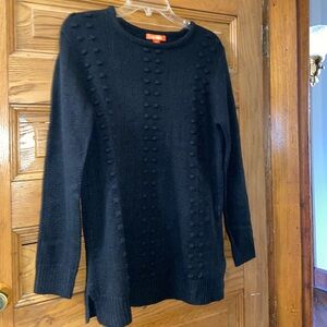 Joe Fresh Black Textured Crew Neck Sweater